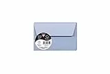 Clairefontaine 26721C - confezione da 5 Buste autoadesive - Formato 9x14cm - 120g/m² - Colore blu lavanda -Invito Eventi e Corrispondenza - Gamma Pollen - Carta Premium Liscia