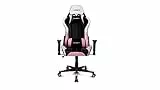 DRIFT GAMING -DR175PINK- Sedia da gioco professionale, similpelle, braccioli regolabili 2D, pistone classe 4, girevole, meccanismo a farfalla, cuscino lombare e cervicale, nero/bianco/rosa