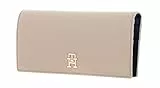 Tommy Hilfiger Portafoglio Grande Casual TH, Donna, Beige, One Size