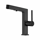 GAOZHI Rubinetto Bagno Lavabo con Doccetta Per Lavandino Bagno, Mscelatore Lavabo Bagno con Doccetta Estraibile a 2 Modalità, Rubinetti Lavabo per Bagno con Doccetta, Nero