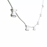 MU 10M Catena Luminosa Esterno LED Catenaria 10 Portalampada E27 Da 10 Metri Cavo Bianco Prolungabile Fino a 1000W IP54 Outdoor Giardino Matrimonio|10 M, BIANCO [Classe efficenza energetica: A]