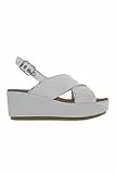 Lumberjack Johanna, Sandali con Zeppa Donna, White, 36 EU