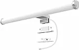 Aogled LED Lampada Specchio Bagno 40 cm 10W 1200LM 230V Bianco Freddo 4000K,Lampada specchio bagno,IP44 Classe II,LED Luce Bagno Specchio Morsetto su Specchio/Armadio/Illuminazione a Parete