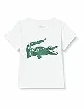 Lacoste Tj2910 t-Shirt Manica Lunga Sport, Bianco/Verde, Taglia Unica Uomo