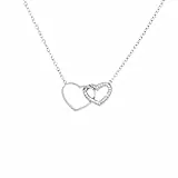 Stellazeta - Collana Donna con Cuore, Collane Donna Girocollo Donna in Acciaio Inossidabile e Vetro, Perfetta come Idea Regalo, Regali per Lei in Colore Argento