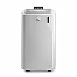 De'Longhi Pinguino PACEM77, Condizionatore Portatile Silenzioso 9.000 BTU/h, 2.1 kW, 70m3, Gas R290, 63 dB, Funzione Deumidificatore, Timer 24 ore, Classe Energetica A, Bianco