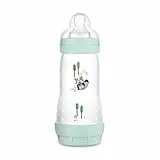 MAM Biberon Easy Start Anticolica, con Tettarella in Silicone SkinSoftTM, 4+ Mesi, 320 ml, Azzurro