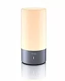 Hifree Lampada da Tavolo, Sensore Touch LED, Lampada da Comodino, Luce Notturna che Cambia Colore (RGB) per Camere da Letto (Color Argento)