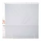 Relaxdays Tenda per Doccia Moderna, 160x240, Vasca da Bagno, Idrorepellente, Montaggio a Soffitto, Rullo Finestra,Bianca, PVC, Alluminio, plastica