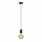 BRILONER Leuchten - Lampada a sospensione, lampada a sospensione a 1 lampadina, lampada a sospensione rétro/vintage, acciaio nero, 1x E27 max. 60 watt, colore nero