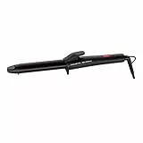 Rowenta x Karl Lagerfeld CF321L Ferro Arricciacapelli, 25 mm, Rivestimento Cheratina Lucente, Onde e Ricci Naturali, Temperatura Costante 200°C, Riscaldamento rapido, Punta fredda, Nero/Rosso