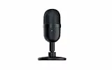 Razer Seiren Mini - USB Microfono a condensatore da streaming ultra-compatto (Schema di rilevamento supercardioide, Solido supporto inclinabile, Supporto antiurto integrato) Nero