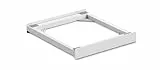 Meliconi Base Torre Basic L60, Kit di Sovrapposizione Lavatrice Asciugatrice Universale, Supporto Asciugatrice Premontato, Cinghia di Sicurezza con Fibbia in Metallo, Portata 250 Kg, Bianco