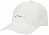 Calvin Klein Micro cap istituzionale Cappellino da Baseball, Bright White, Taglia Unica Uomo
