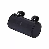 BBB Cycling - Borsa da manubrio per bici Barrelpack - Cinghie regolabili in velcro - Ampio scomparto portaoggetti - Interno blu per visibilità del contenuto - Nero
