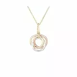 Mes-bijoux.fr Ciondolo in oro tricolore, Pietra Oro Bianco Oro Giallo