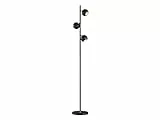 Trio Leuchten Dakota - Lampada a stelo, in metallo, colore: nero opaco/oro