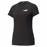 PUMA Ess+ Embroidery Tee, Maglietta Donna, Nero, L