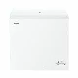 Haier HCE200F - Arcon congelatore orizzontale, capacità 194 l, larghezza 82 cm, funzione super congelamento, 1 cestino metallico, display digitale, interno in alluminio, bianco