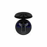 LG Cuffie Bluetooth 5.0 In Ear TONE Free FN6 Black, Auricolari Wireless Senza Fili Meridian Audio, Impermeabili, con Custodia Antibatterica UV Nano, Comandi Touch, Doppio Microfono, per iOS Android PC