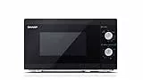 SHARP YC-MG01E-B, forno a microonde 20 litri, con funzione grill, 5 livelli di potenza, funzione defrost, piatto rotante 255 mm, colore nero