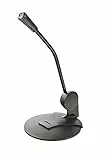 Trust Primo Microfono da Tavolo ad Alta Sensibilità su Supporto con Spina da 3.5 mm, Nero
