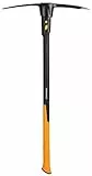 Fiskars Piccone IsoCore L per lavori pesanti su terreni duri e sassosi, Lunghezza: 91 cm, Peso: 3,4 kg, Nero/Arancione, 1020166