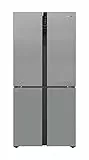 CANDY CSC818FX, Frigorifero Americano 4 porte, Conservazione XXL, No Frost,SuperCool&Superfreeze, 2 Cassetti Verori, Controllo Elettronico Esterno,LED, 41DB, Classe F,Inox Argento, A183xA83,6xP63,6cms