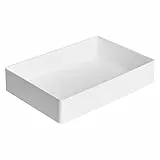 Amazon Basics Plastic Organizer - Vaschetta portaoggetti, colore: bianco