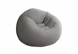 Intex Beanless Bag - Poltrona a sacco, Grigio, 1.14 m x 1.14 m x 71 cm
