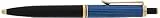 Pelikan 987800 Elegante Penna a Sfera Meccanismo a Scatto Linea K 400 Roller Souveraen Stresemann, Blu Nero, Dettagli Oro 24K, Qualità Premium, Prodotto in Germania