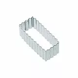 KitchenCraft Tagliabiscotti Rettangolare e Scanalato in Acciaio Inossidabile, 7,5 cm x 4 cm x 2,5 cm - Argento