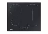 Candy CTP64SC/E1 Piano cottura a induzione, funzionamento Mono Slider, 4 zone di cottura, timer, sicurezza bambini, senza cornice, vetro nero