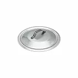 Pentole Agnelli Alluminio Coperchio Rotondo Pesante con Ponticello, Argento, 40 cm