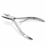 Pinza per unghie, 10 cm, con punta particolarmente fine e sottile per lavorare sulle unghie incarnite, in acciaio inox