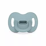 Suavinex, Ciuccio Tutto in Silicone, per Bambini 0/6 Mesi, Ciuccio con Tettarella Simmetrica Sx Pro, Super Morbido e Flessibile, Ideale per Dormire, Color Essence, Acqua