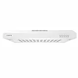 CIARRA Cappa Aspirante 60 cm Sottopensile Cappa da Cucina con Pannello Argento LED Montaggio a Parete con Ventola Estrattore (Bianco)-CAW6903A