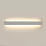 Seamoon 91CM 30W Applique da Parete LED Interno, Lampada da Parete Alluminio Moderne, Lampada Muro Up Down 3375 Lumen per Soggiorno, Scala, Camera da Letto, Corridoio(Bianco Calda 3000K, Bianco)
