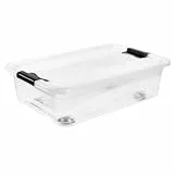 keeeper Contenitore con Coperchio, PP, 59 x 39.5 x 18 cm, Capacità: 28 L, Konrad, Trasparente