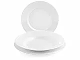 BORMIOLI ROCCO Servizio Tavola 18 Pezzi, Toledo, Vetro Opale, 25 cm