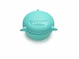 melii Ciotole per animali in silicone con coperchio - Contenitore per alimenti (squalo)