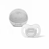 Suavinex Confezione Ciuccio con Tettina Simmetrica SX Pro 100% Silicone, 0-6 mesi, Sterilizzatore Portatile Duccio, Sterilizza in 3 minuti con Raggi Ultravioletti, Bianco