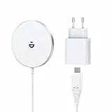 MagSafe Charger Caricatore Wireless, Caricabatterie Magnetico rapido MagSafe da 15W Compatibile con iPhone 15/14/13/12 Serie