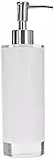 Excelsa Linea Bagno Dispenser Sapone, Bianco, 6.5 x 6.5 x 22 cm
