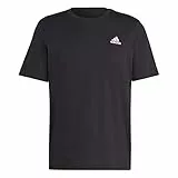 adidas Essentials Single Jersey Embroidered Small Logo, T-shirt a manica corta Uomo, Nero (Black), M