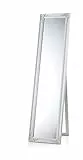 Montemaggi Specchio da Terra con inclinazione Regolabile in Legno Bianco Opaco 40X4X160 cm