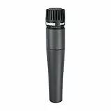 Shure SM57 Microfono strumento cardioide dinamico con supporto per shock pneumatico, clip microfono A25D, borsa di archiviazione, connettore XLR a 3 pin, nessun cavo incluso (SM57-LCE)
