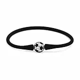 Gamtic Bracciale Uomo Sportivo Calcio: Bracciali Con Cinturino Silicone per Marito Fratell Figlio Fidanzato (Nero)