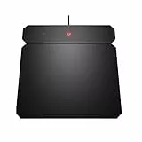 HP - Gaming OMEN Outpost Mousepad, con Ricarica Qi Wireless Integrata, Tappetino Antisfilacciamento e Reversibile con Lato Duro e Morbido, Texture Uniforme, LED RGB Personalizzabili, in Acrilico, Nero