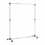 Amazon Basics - appendiabiti con ruote, 89 - 144 cm x 44 cm x 99.5 - 162 cm, Cromo